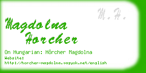 magdolna horcher business card